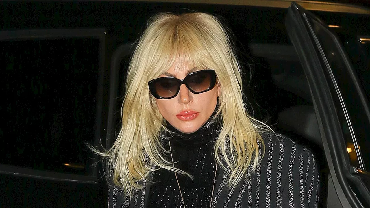 Lady Gaga unveils NEW bangs as she showcases her edgy sense of style in two outfits while at...