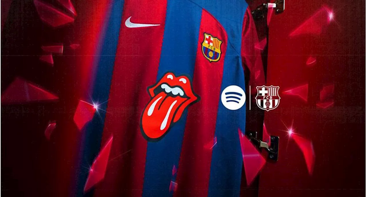 La lengua de los Rolling Stones aparecerá en la playera del Barcelona