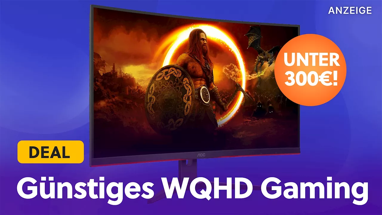 Schnappt euch diesen Curved WQHD-Monitor mit 165Hz für unter 300€!