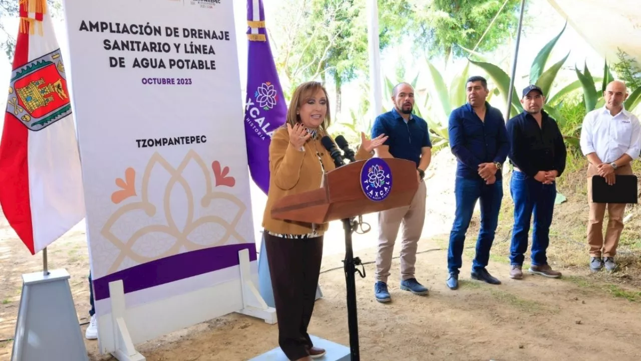 Lorena Cuéllar entrega ampliación de drenaje sanitario y nueva línea de agua potable en Quetzalcoapan