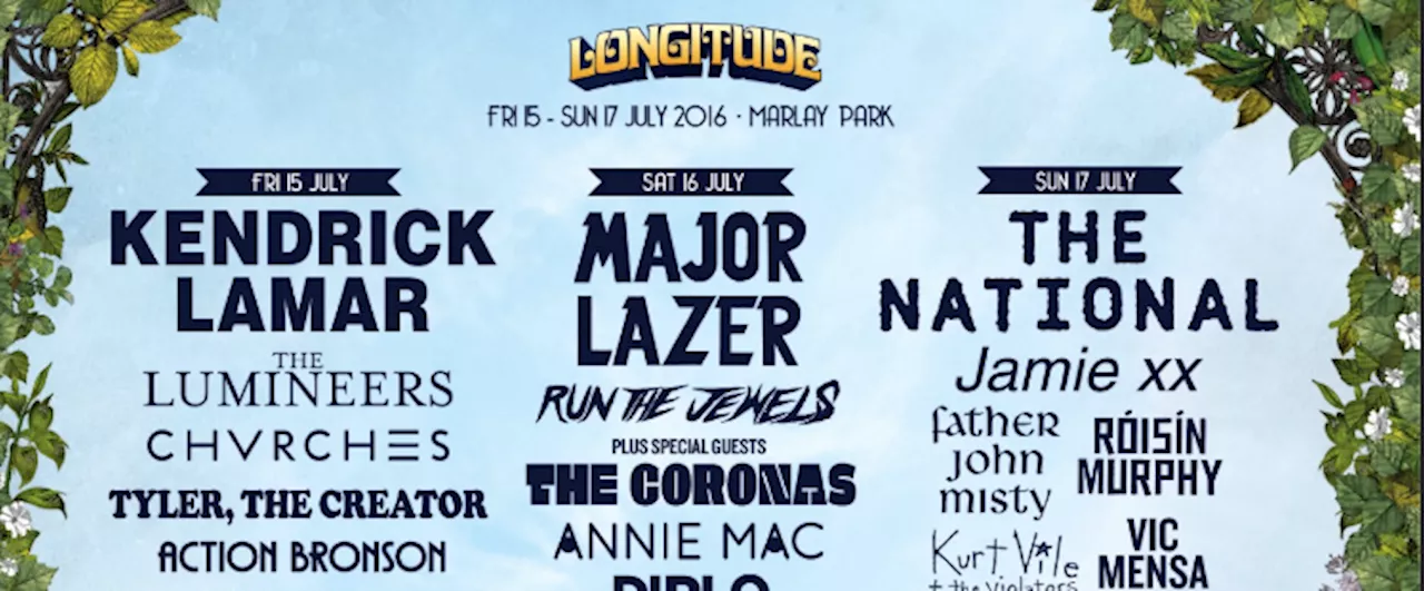 Even more acts announced for #Longitude 2016