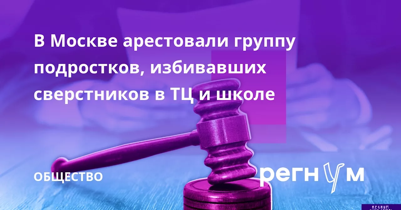 В Москве арестовали группу подростков, избивавших сверстников в ТЦ и школе