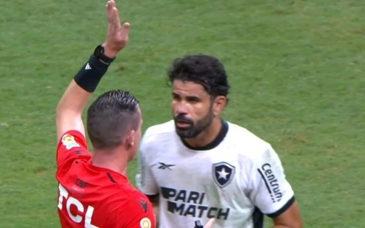 Diego Costa, do Botafogo, é punido com um jogo de suspensão pelo STJD; clube irá recorrer