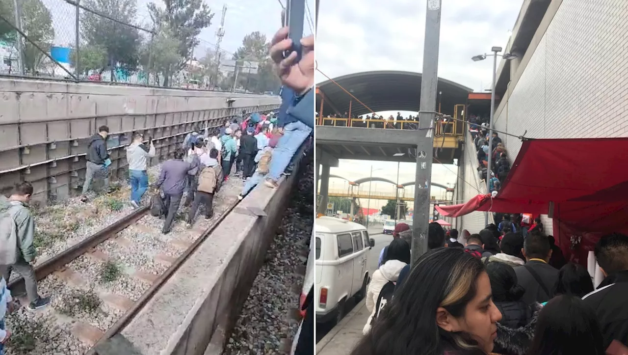 Retrasos en Metro de CdMx: suspenden servicio en Línea A y usuarios caminan en las vías