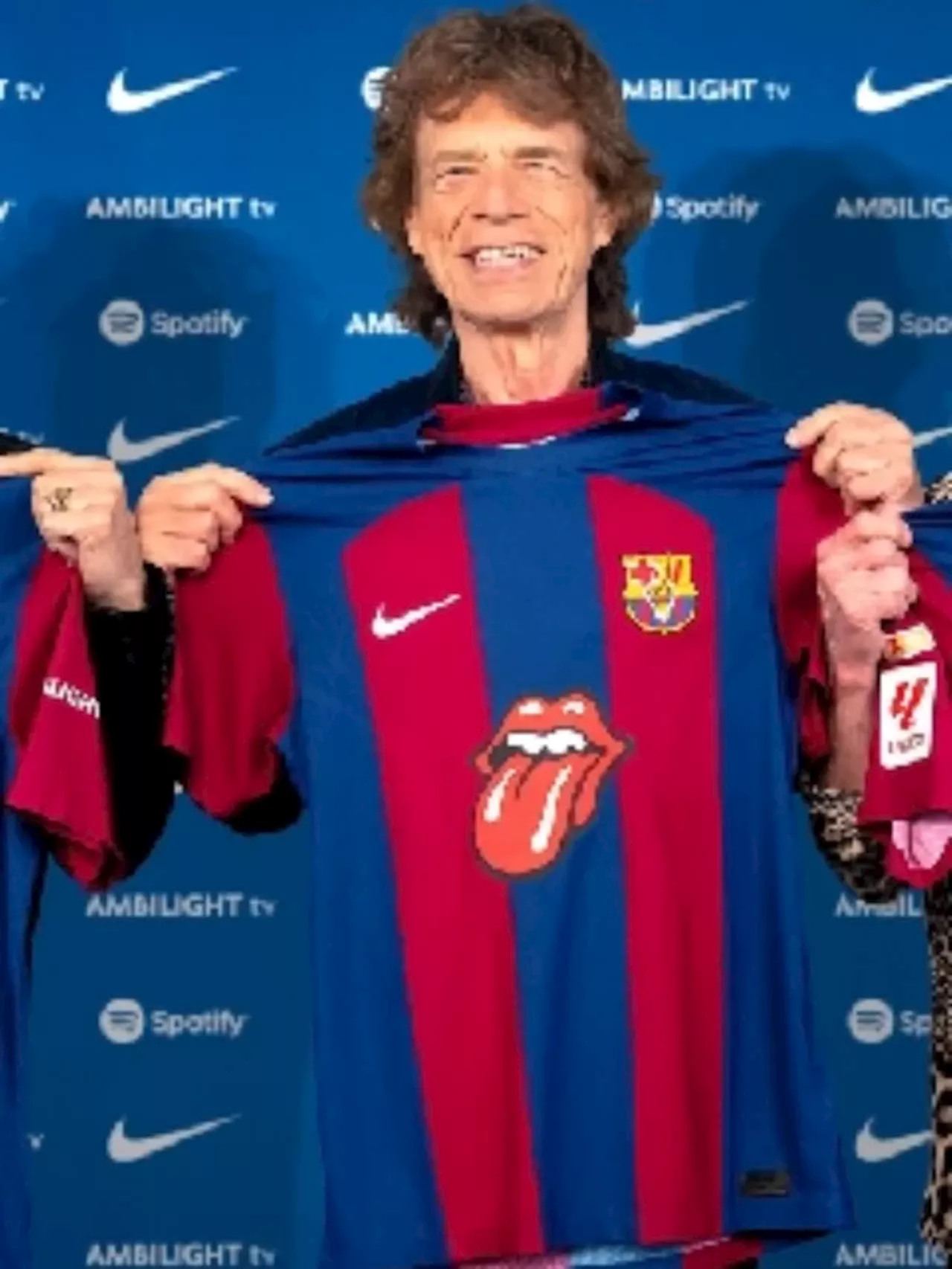 Rolling Stones, en camiseta del Barcelona ante Real Madrid -