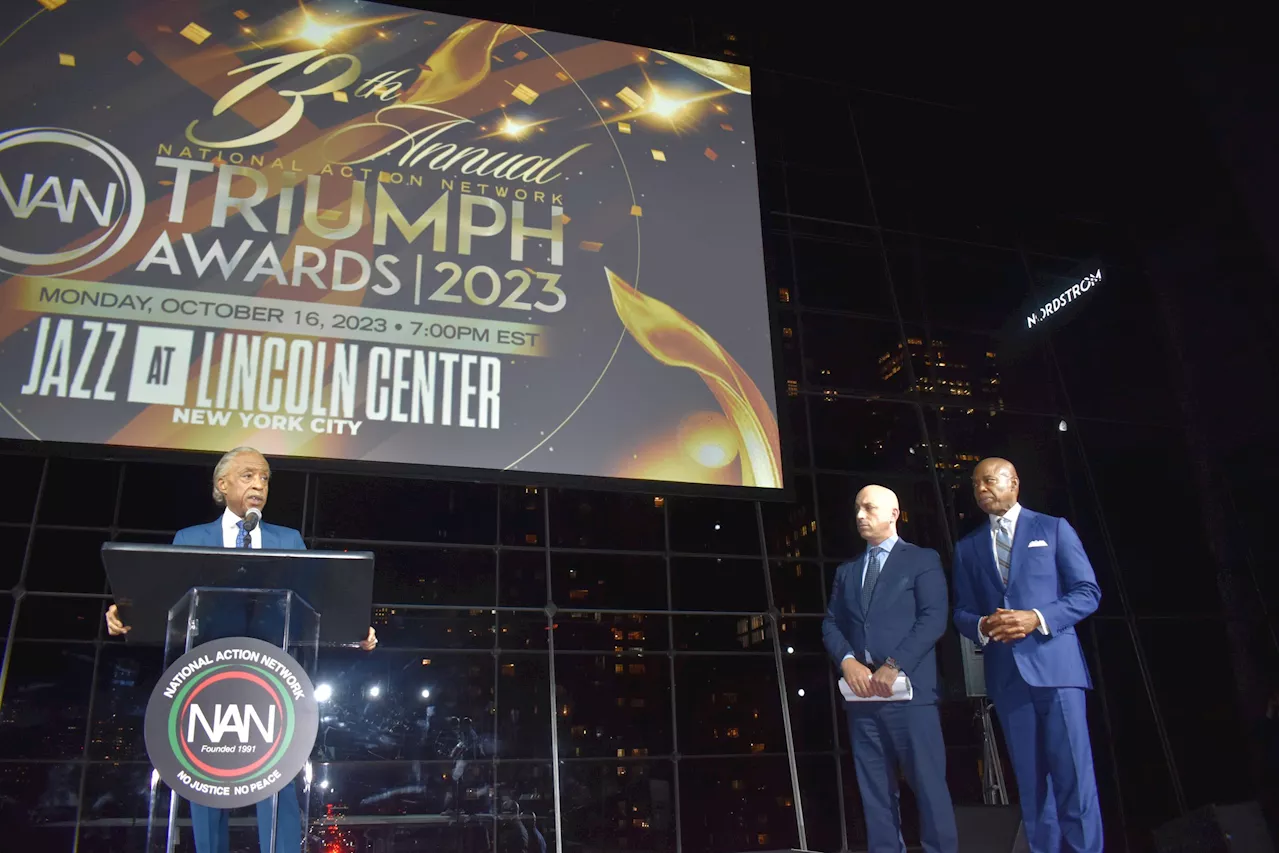 Mayor Eric Adams joins Rev. Al Sharpton at the 2023 NAN Triumph Awards