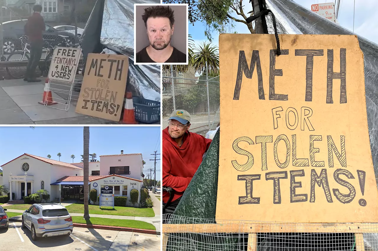 'Can't be real': Homeless pedophile camped near San Fran school with signs for meth and 'free fentanyl'