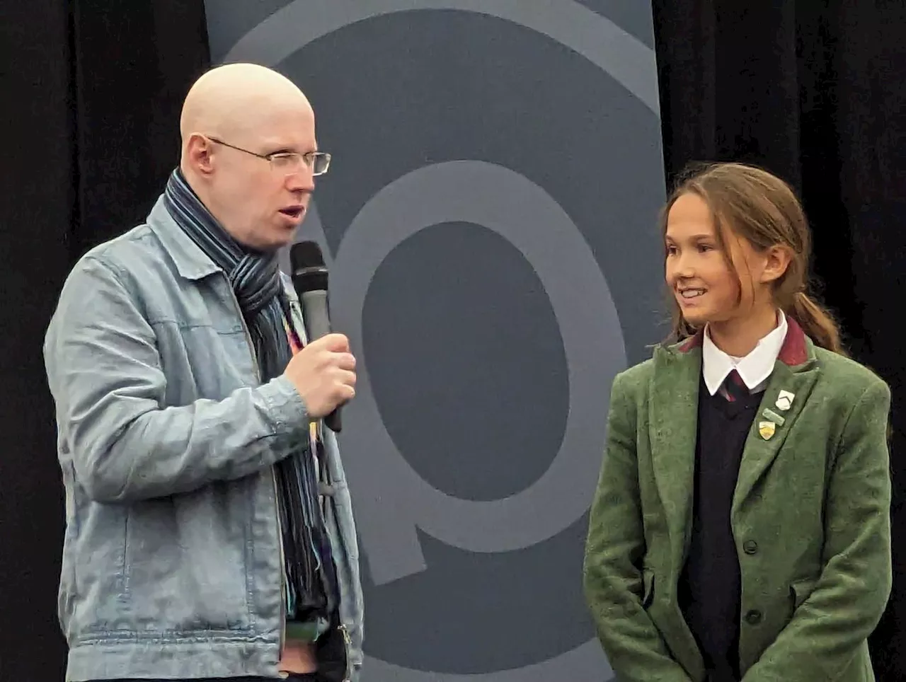 Comedian Matt Lucas visits Oswestry School on UK book tour