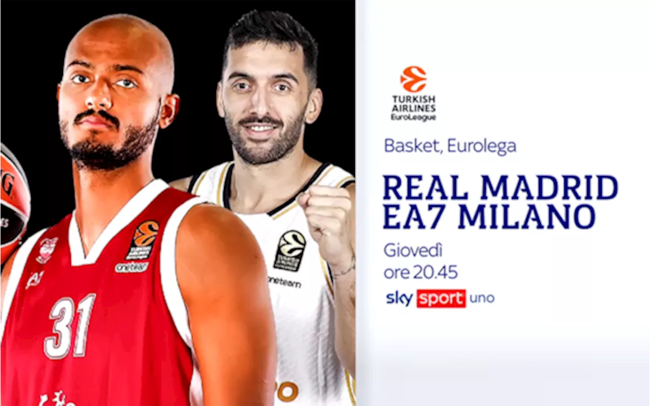 Real Madrid-Olimpia Milano in Eurolega: dove vedere la partita in tv e streaming