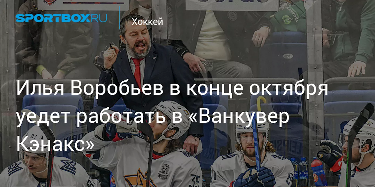 Илья Воробьев в конце октября уедет работать в «Ванкувер Кэнакс»