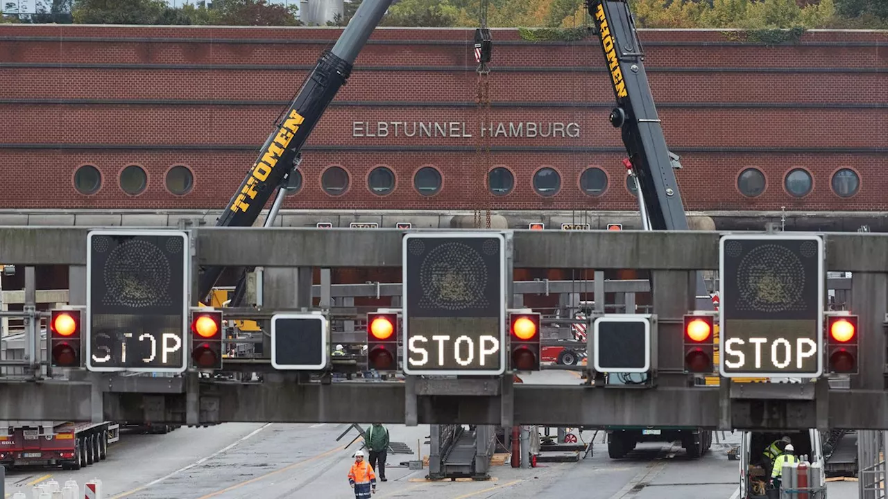 Elbtunnel: Brennende Autos und sechs Verletzte nach Verkehrsunfall