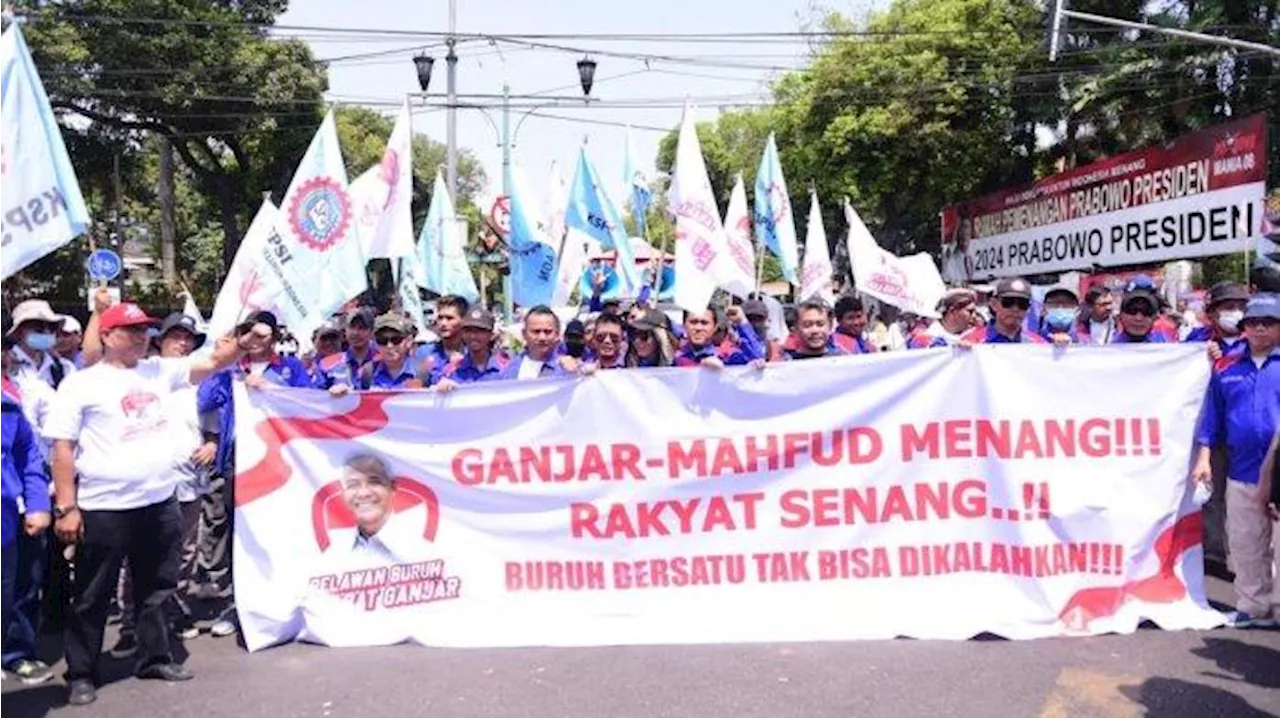 Relawan Buruh Antar Ganjar-Mahfud ke KPU, Andi Gani: Optimis Menang Satu Putaran