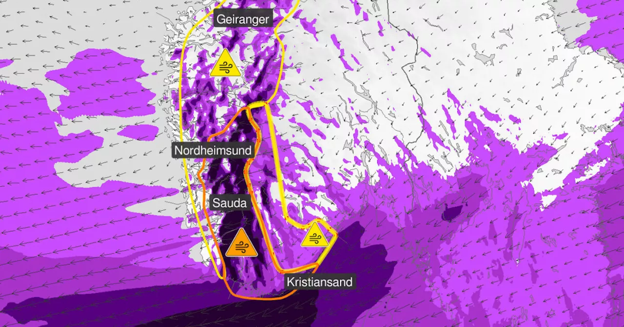 Oppjusterer farevarsel: Venter kraftigste vindkast på ti år