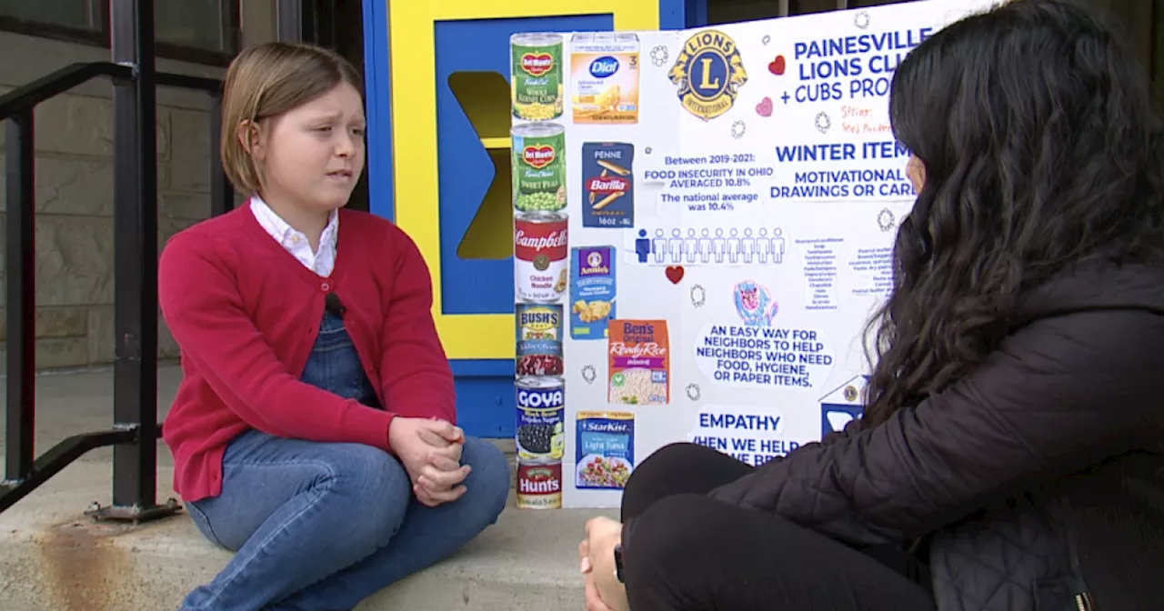 9-year-old in Painesville solving food insecurity with 'Little Food Pantry'