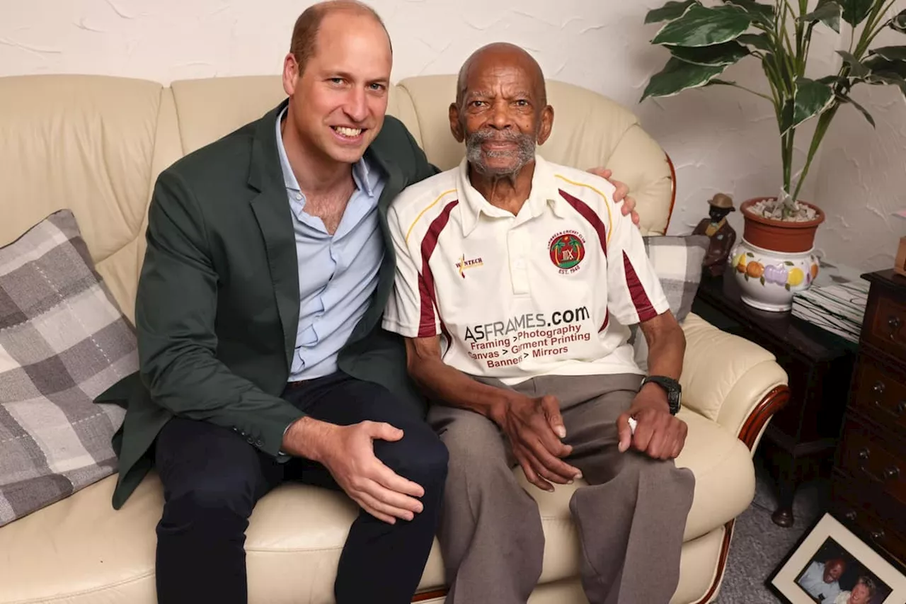 Pride Of Britain: A Windrush Special: Prince of Wales pays tribute to to Yorkshire Windrush cricket pioneer Alford Gardner at his home in Leeds