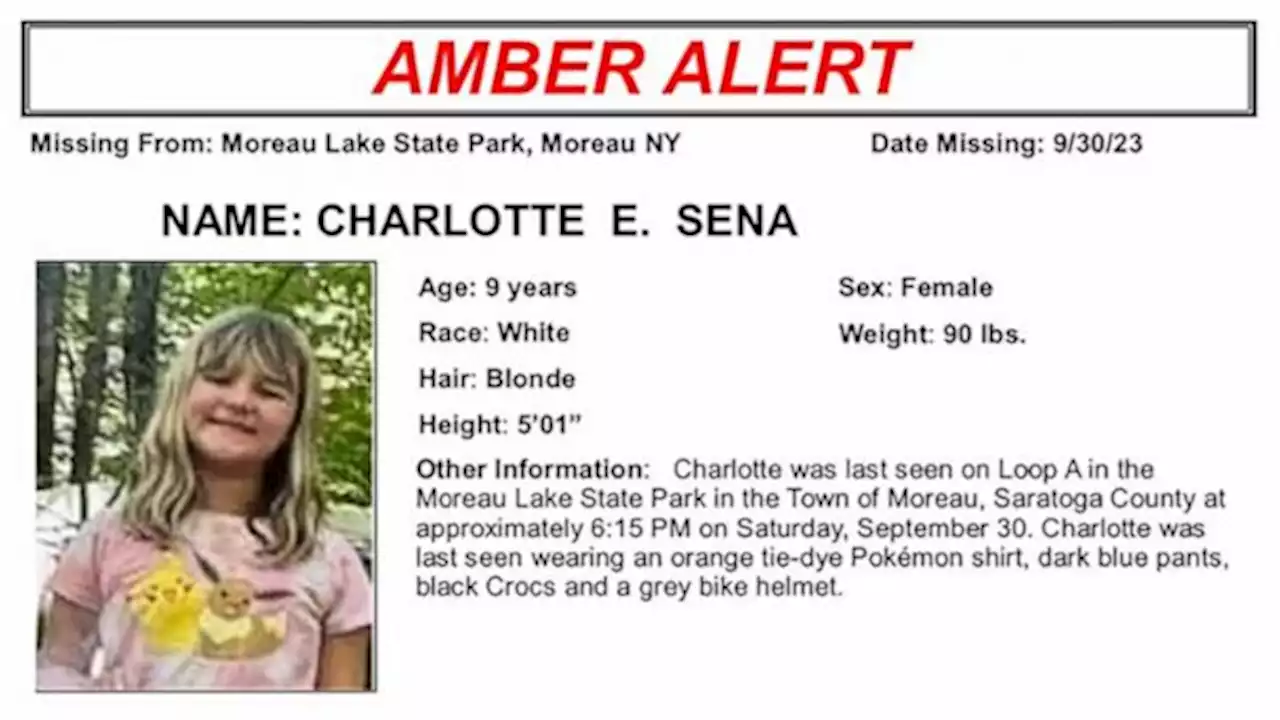 Amber Alert issued for possibly abducted 9-year-old girl last seen at state park