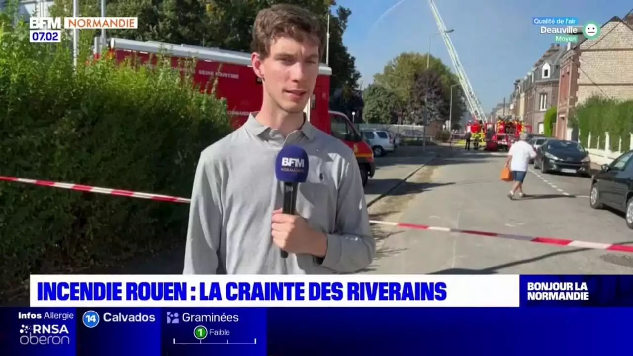 Incendie à Rouen: la crainte des riverains après le feu