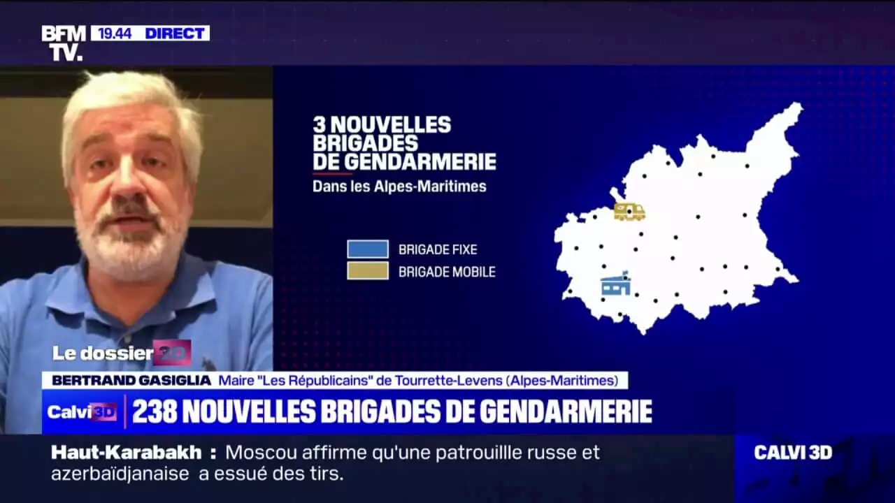 Nouvelles brigades de gendarmerie: 'Les voir arriver sur nos communes est toujours un motif de grande satisfaction', pour Bertrand Gasiglia (maire LR de Tourrette-Levens)