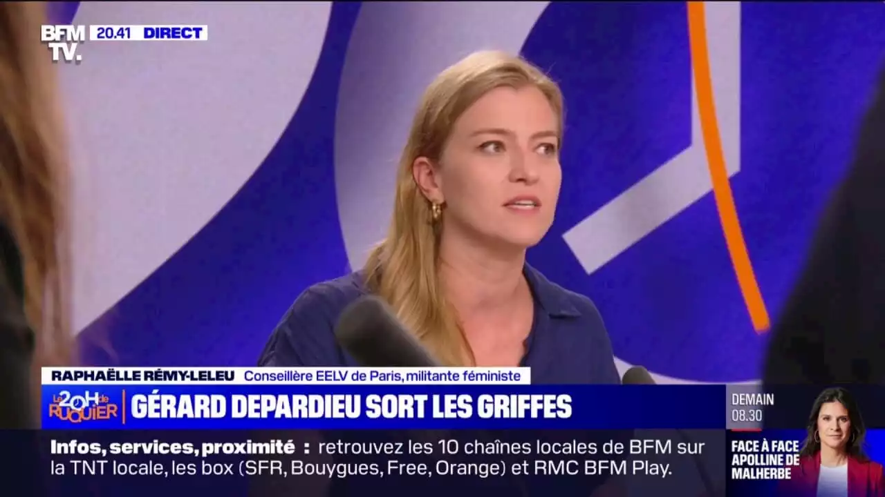 Réponse de Gérard Depardieu aux accusations de viols et d'agressions sexuelles: 'Il essaye de nous embrouiller', estime Raphaëlle Rémy-Leleu (conseillère EELV de Paris et militante féministe)