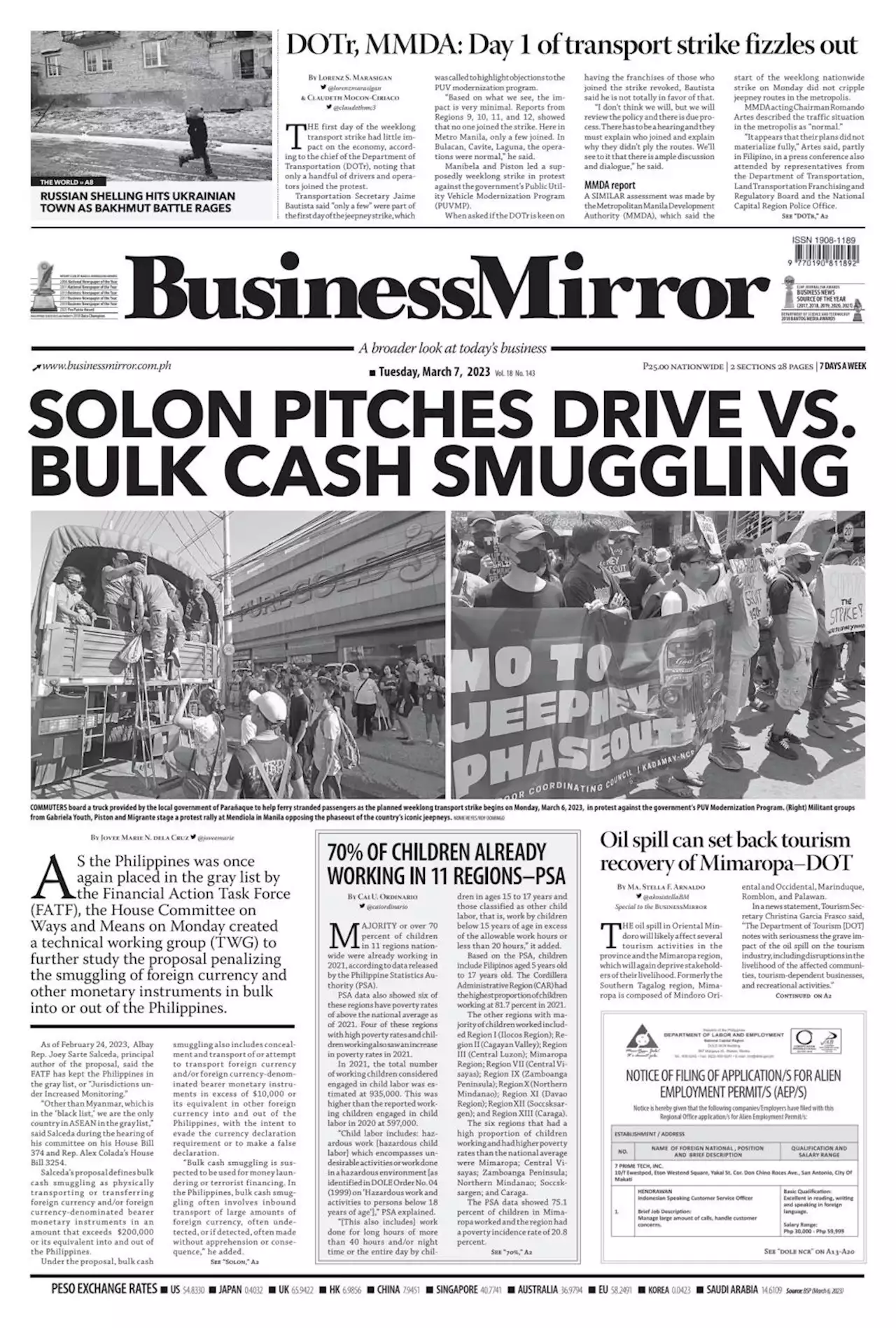 BusinessMirror clinches 5-peat in PSA’s Best Statistical Reporting for Print award • BusinessMirror