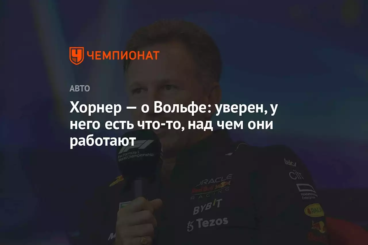 Хорнер — о Вольфе: уверен, у него есть что-то, над чем они работают