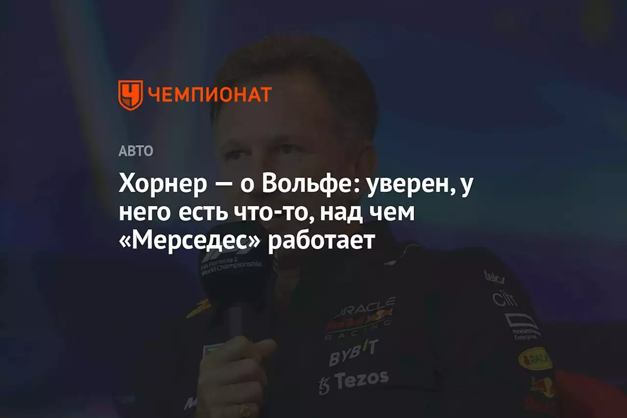 Хорнер — о Вольфе: уверен, у него есть что-то, над чем «Мерседес» работает