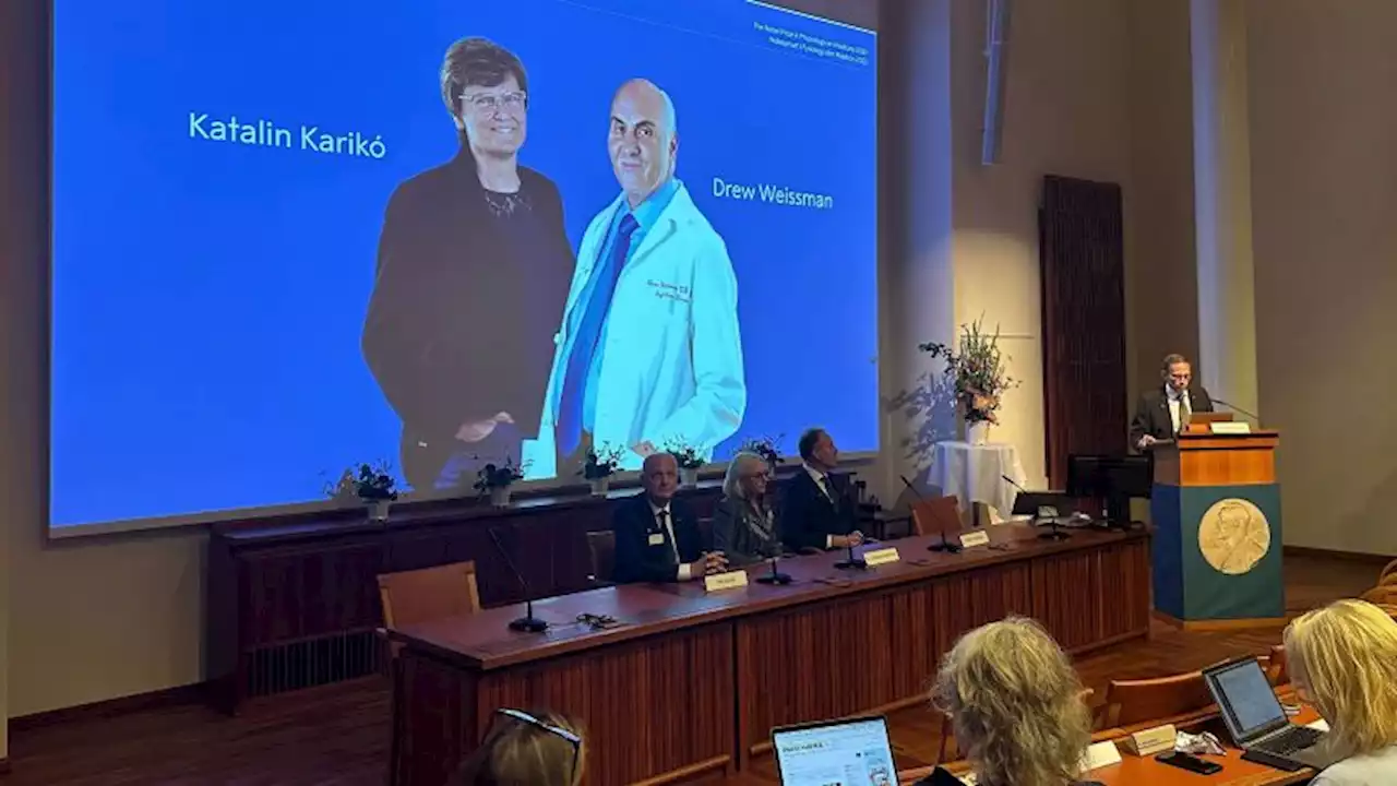 Nobel Prize in medicine goes to Katalin Karikó and Drew Weissman for work on mRNA Covid-19 vaccines