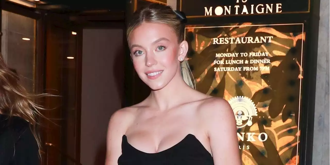 Sydney Sweeney Pairs a Strapless LBD With Glossy Platforms to Party in Paris