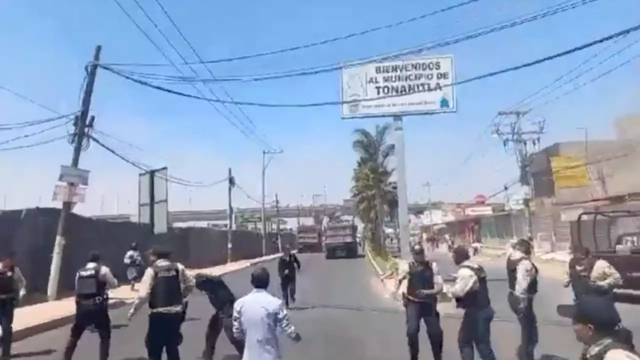 Habitantes de Tonanitla se enfrentan a balazos con policías de Tecámac por conflicto de tierras