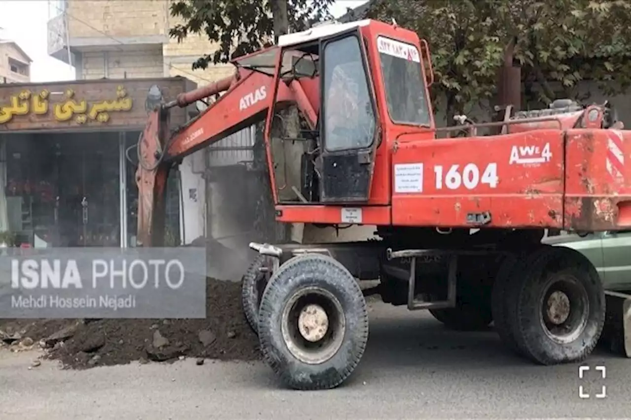 برخورد بیل مکانیکی با لوله گاز شهری سبب قطعی گاز در آستارا شد