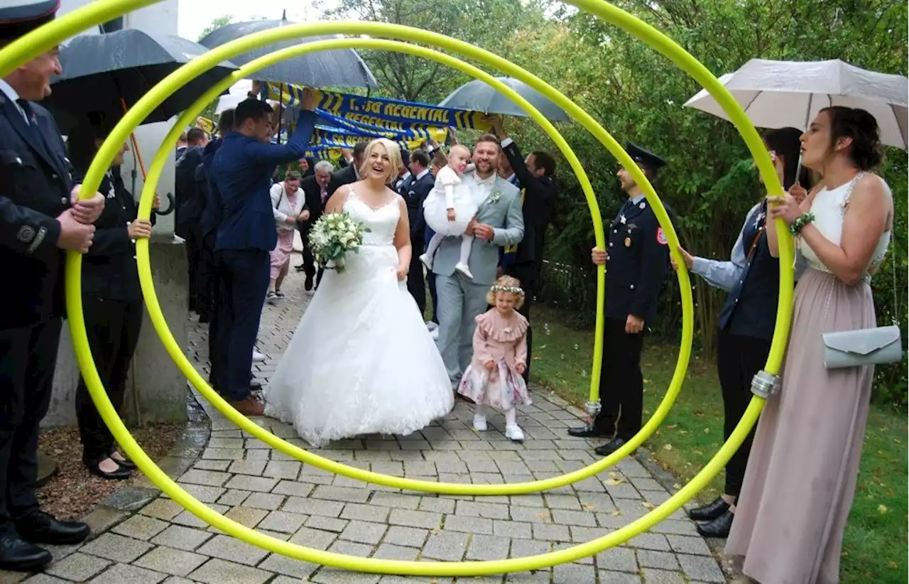 Hochzeit in Stamsried: Das Brautpaar Katrin und Michael feierte seine Liebe