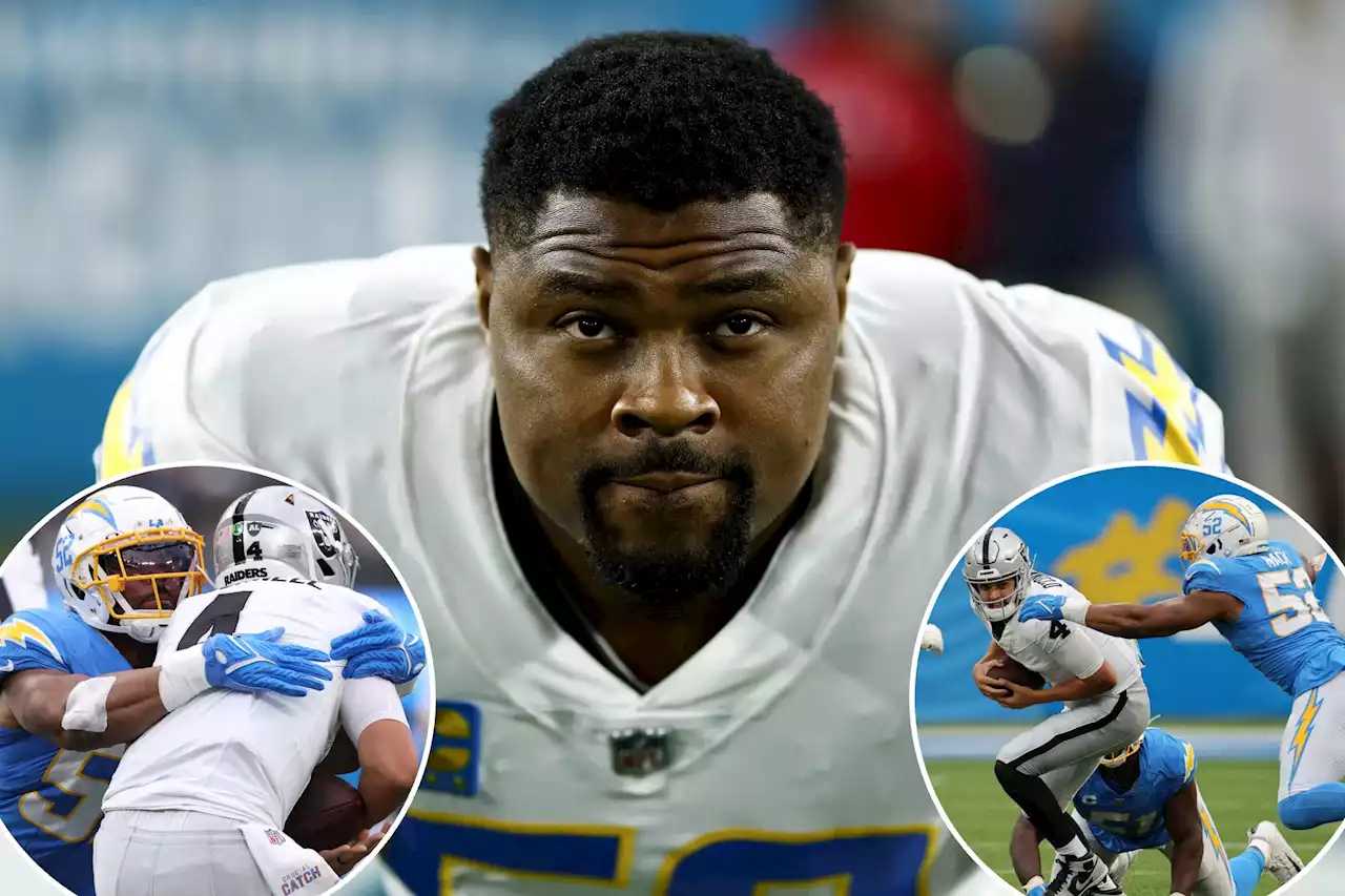 Chargers’ Khalil Mack has historic sack party against his former Raiders team