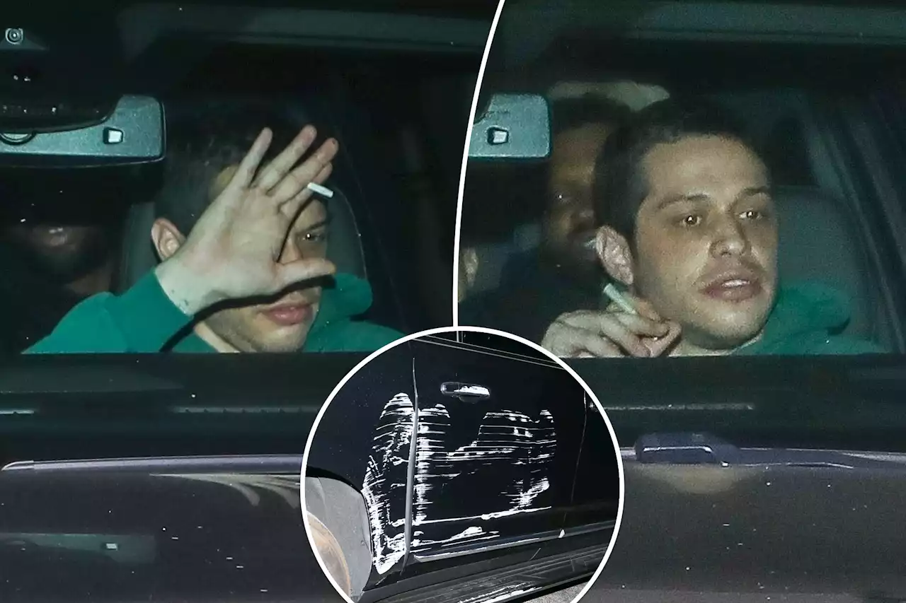 Pete Davidson crashes his SUV while leaving his stand-up comedy show after reckless driving charge