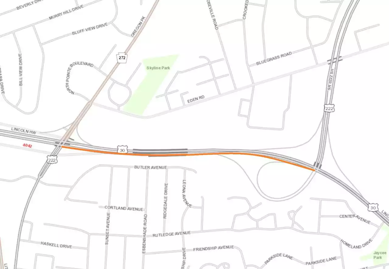 Traffic shift to be implemented on eastbound Route 30 for central Pa. project: PennDOT