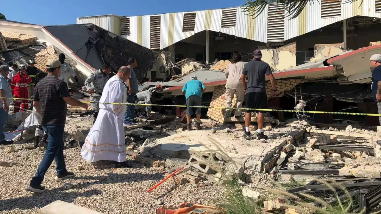 Colapsa el techo de una iglesia en Ciudad Madero; al menos siete muertos y 10 heridos