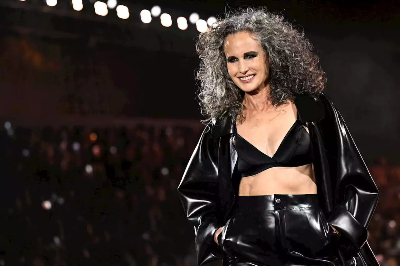 Andie MacDowell Served Perfect Witchy Vibes In A Leather Suit And Black Bra