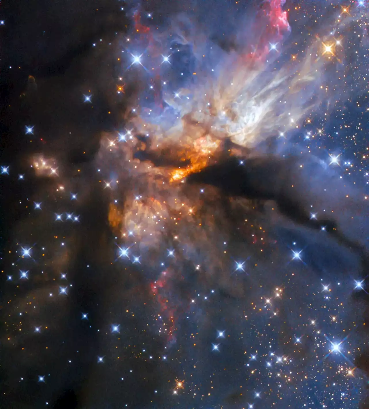 Hubble Captures a Breathtaking Light Show From a Powerful Protostellar Jet