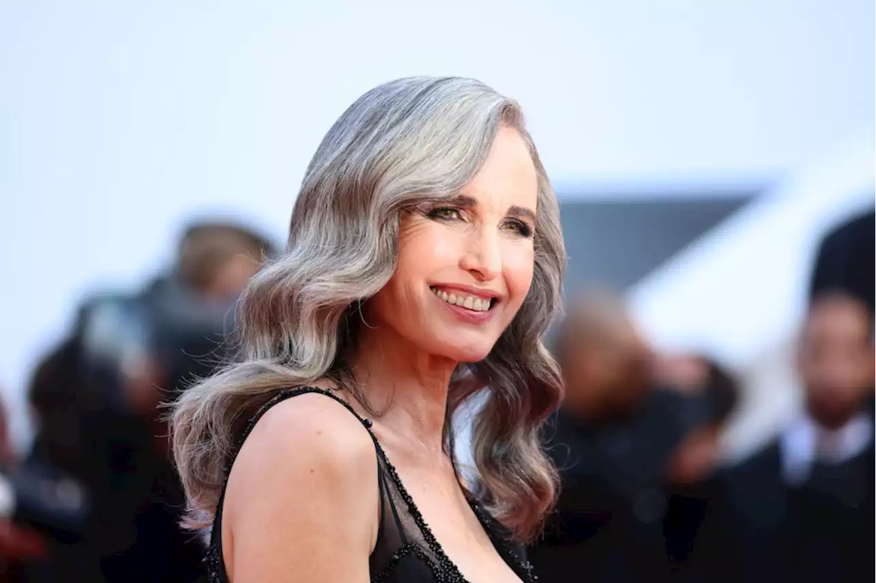 Andie MacDowell Flaunts Her Gray Hair & Toned Abs on the Runway at Paris Fashion Week With Other A-List Stars