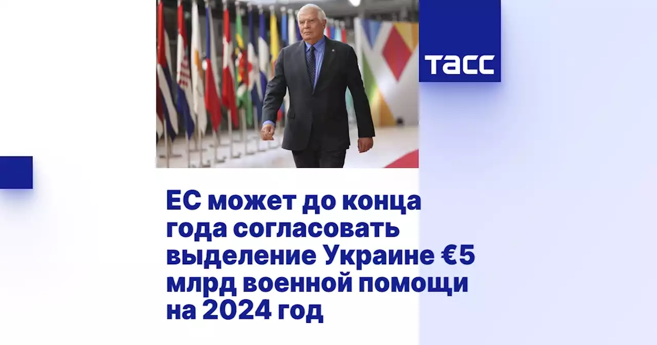 ЕС может до конца года согласовать выделение Украине €5 млрд военной помощи на 2024 год