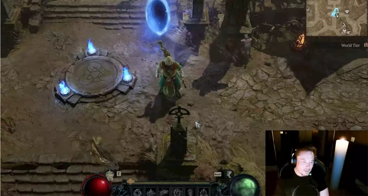 Elon Musk streams himself playing Diablo IV to test X capacity