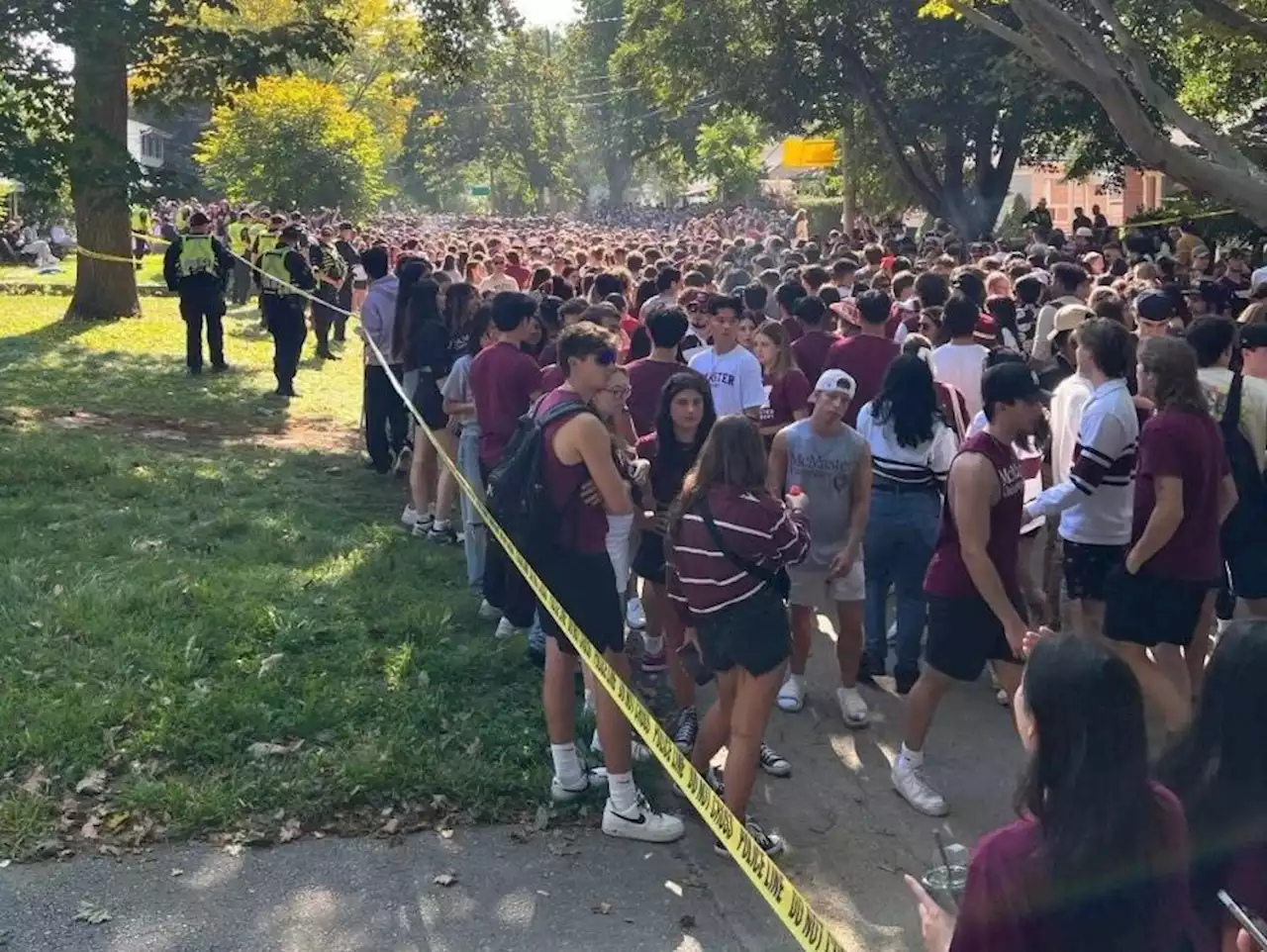 Thousands attend unsanctioned Hamilton street parties