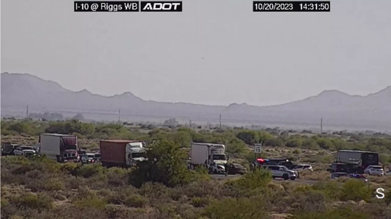 1 child, 2 adults seriously injured after semi crash on I-10 near Chandler