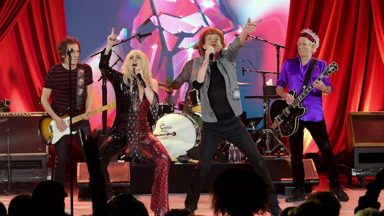 The Rolling Stones give surprise performance with Lady Gaga at 'Hackney Diamonds' release party