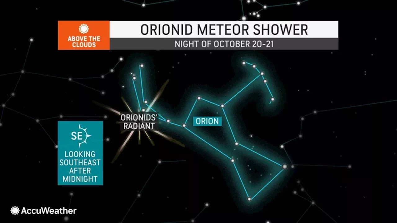 Orionid meteor shower, sparked by Halley's comet, to peak tonight. Here