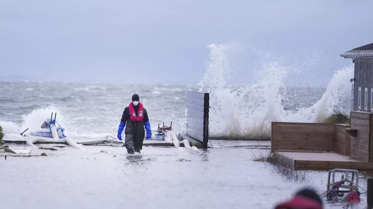 Northern Europe continues to brace for gale-force winds and floods