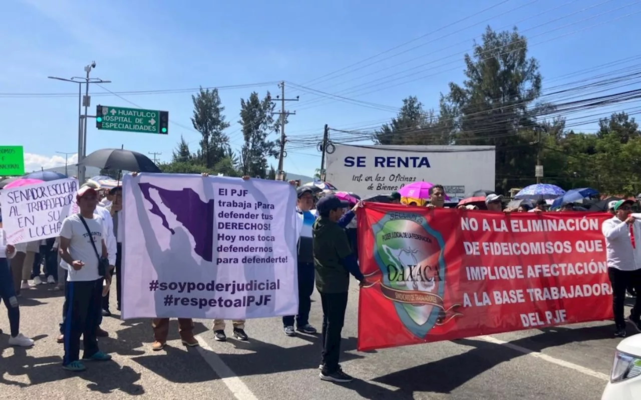 Trabajadores del Poder Judicial de Oaxaca se unen al paro de labores