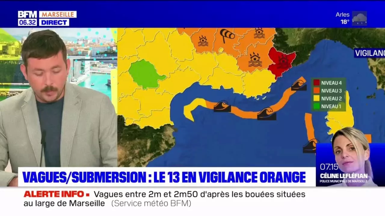 Bouches-du-Rhône: le département placé én vigilance orange 'vague et submersions'