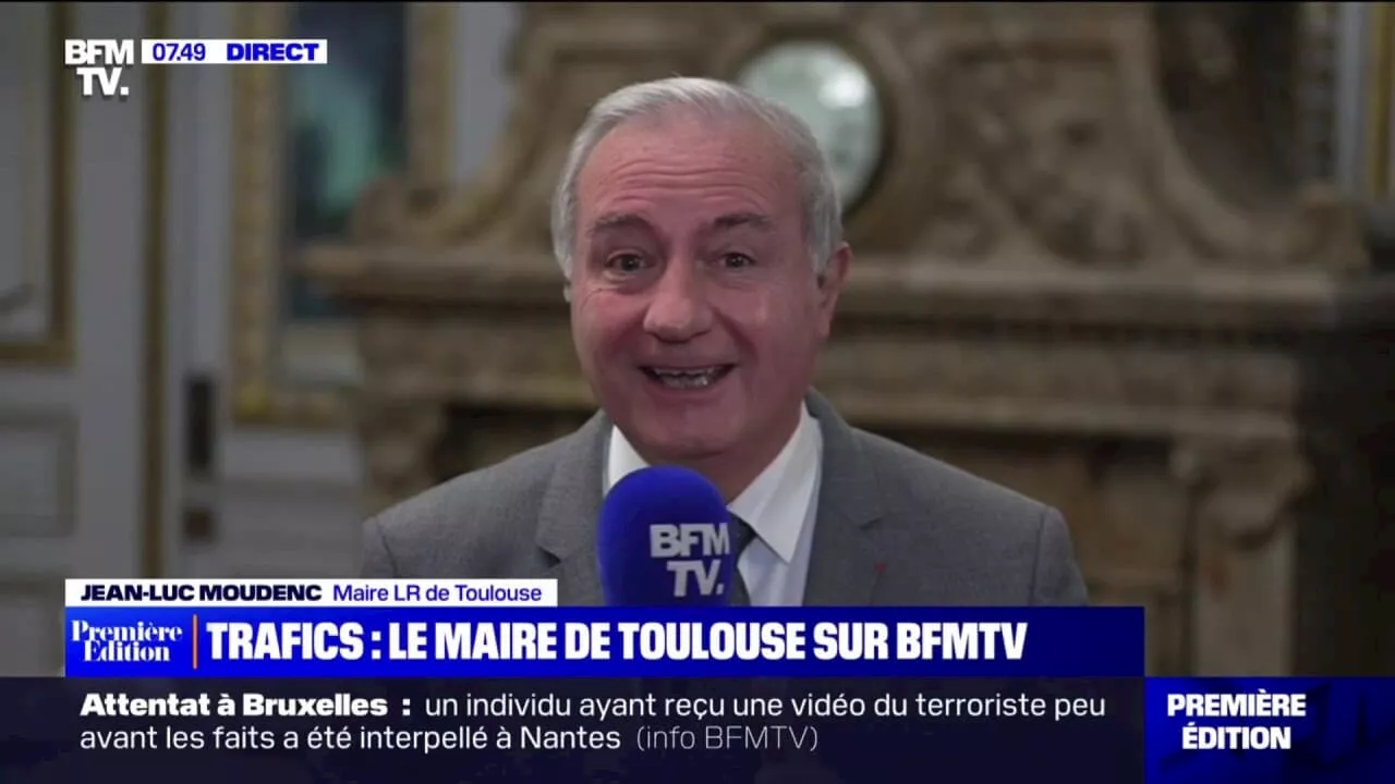 Jean-Luc Moudenc, maire LR de Toulouse, sur les trafics de drogue: 'Depuis le début de l'année, 450 infractions ont été constatées'