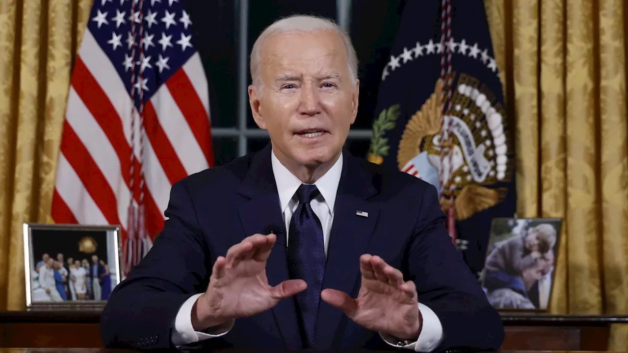 Joe Biden estime que Vladimir Poutine et le Hamas veulent 'anéantir une démocratie voisine'