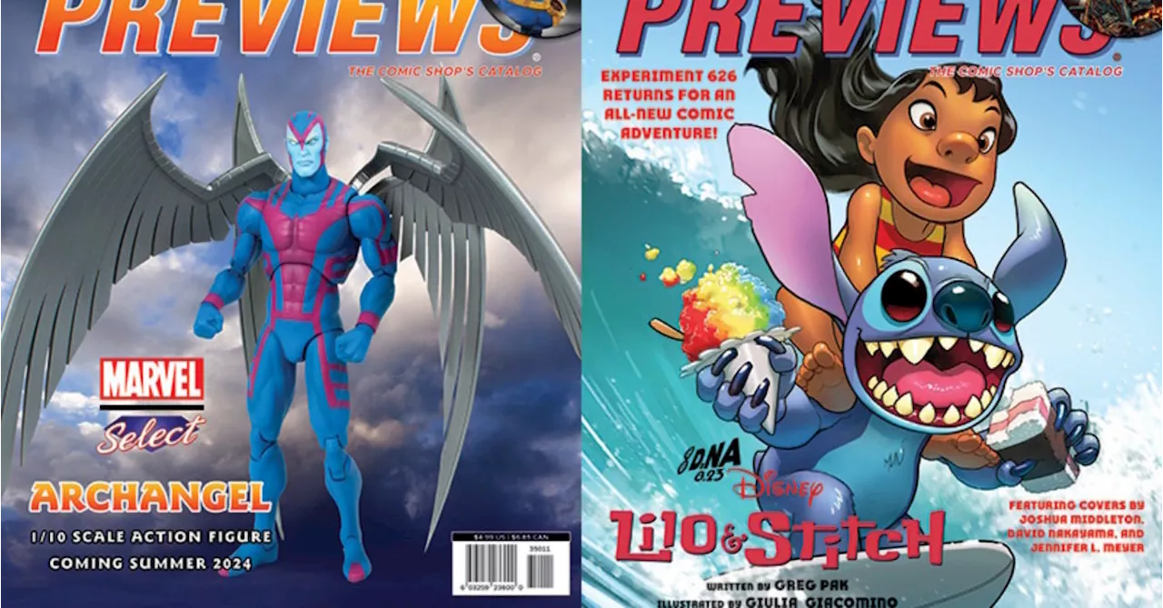 Lilo & Stitch & Archangel on Covers of Next Week's Diamond Previews